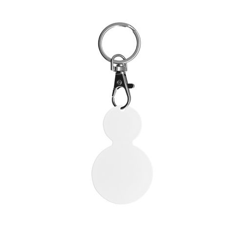 PORTE-CLES MOUSQUETON AVEC JETON FORME ROND Ø35