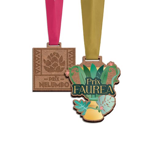 MEDAILLE SUR-MESURE MDF EP 3 mm MAXI 80 cm2 AVEC CORDON SATIN