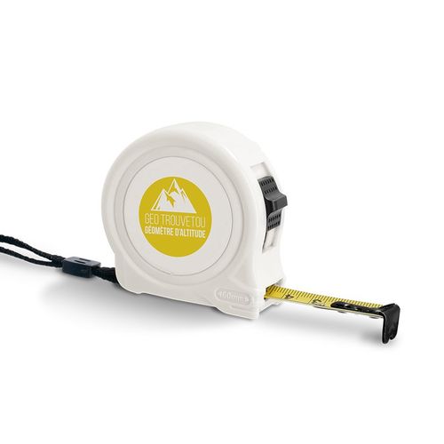 MESSEN: GELBES ROLLBANDMA?, 3 m x 16 mm, KUNSTSTOFFGEHÄUSE