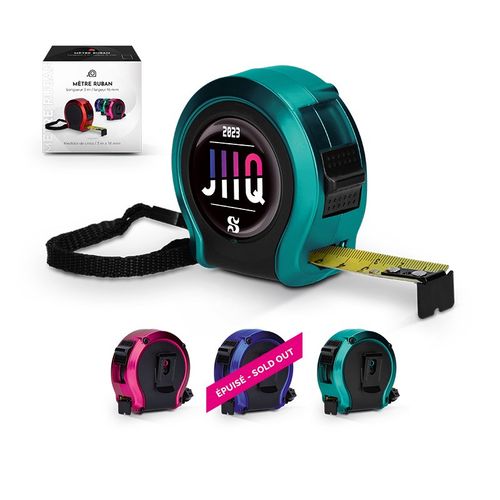 MESURE : METRE RUBAN JAUNE 3 m X 16 mm COQUE PLASTIQUE - 1