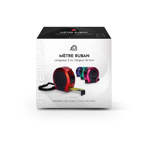 MESURE : METRE RUBAN JAUNE 3 m X 16 mm COQUE PLASTIQUE - 4