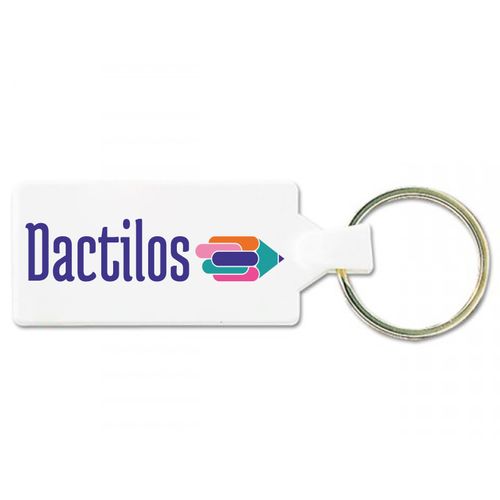 PORTE CLES RECTANGLE 55x28 mm (anneau 25 mm)
