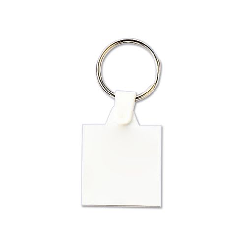 PORTE CLES PLASTIQUE SOUPLE CARRE 35x35 mm (anneau 25 mm) - 2