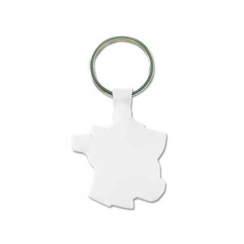 PORTE CLES PLASTIQUE SOUPLE FORME FRANCE (anneau 25 mm) - 2