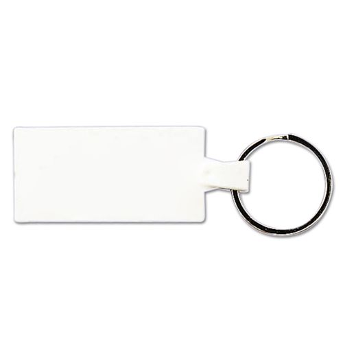 PORTE CLES PLASTIQUE SOUPLE RECTANGLE 55x28 mm (anneau 25 mm) - 2