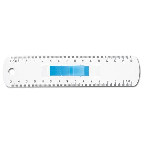 REGLE TRANSPARENTE 15 CM AVEC MARQUE PAGE