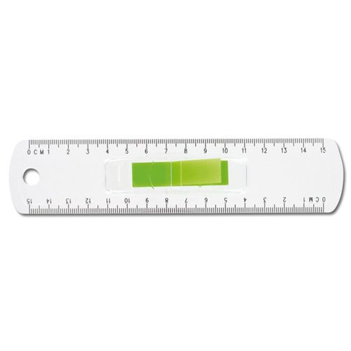 REGLE TRANSPARENTE 15 CM AVEC MARQUE PAGE
