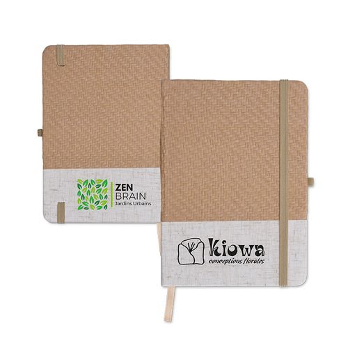 CARNET B6 COUVERTURE COTON ET FIBRES DE BAMBOU - 3