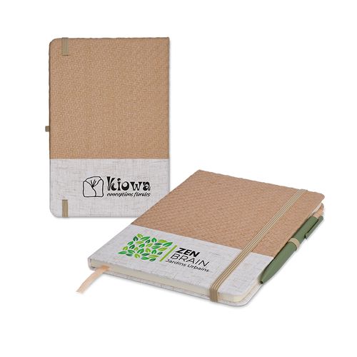CARNET A5 COUVERTURE COTON ET FIBRES DE BAMBOU