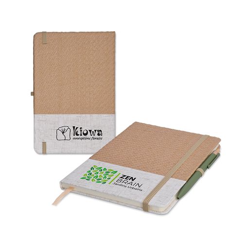 CARNET A5 COUVERTURE COTON ET FIBRES DE BAMBOU - 3