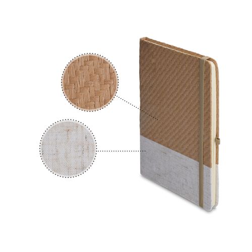 CARNET A5 COUVERTURE COTON ET FIBRES DE BAMBOU - 4