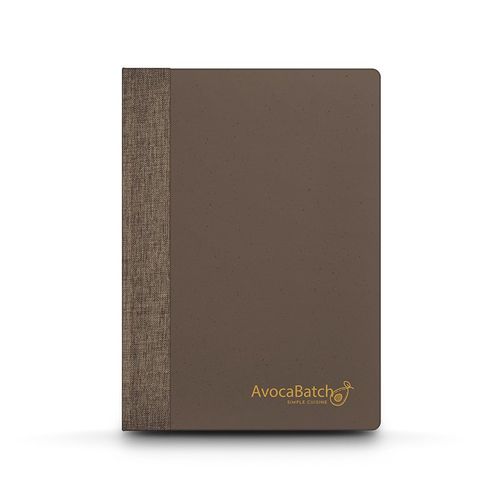 CARNET A5 AVEC COUVERTURE EN POUDRE CAFE
