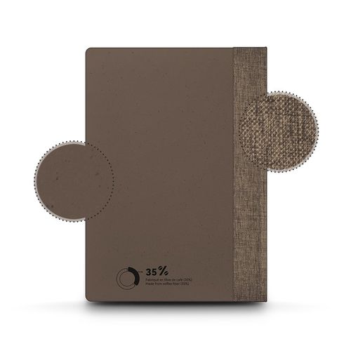 CARNET A5 AVEC COUVERTURE EN POUDRE CAFE - 4