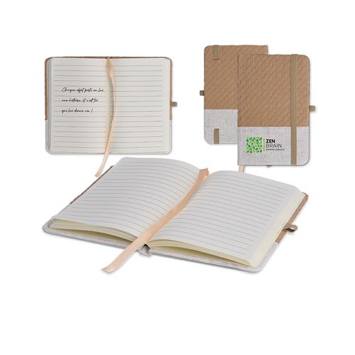CARNET DE POCHE COUVERTURE COTON ET FIBRES DE BAMBOU - 1