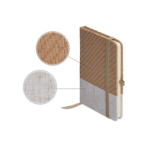 CARNET DE POCHE COUVERTURE COTON ET FIBRES DE BAMBOU - 4