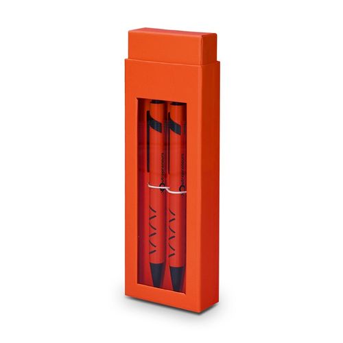 PARURE COFFRET CADEAU : 1 STYLO METAL ECRITURE BLEUE + 1 PORTE MINE - 4