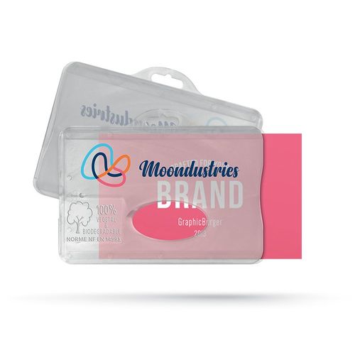 BADGE HOLDER WITH ATTACHMENT IN BIOCOMPOSITE