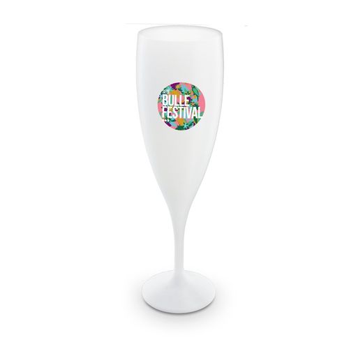 FLUTE A CHAMPAGNE PLASTIQUE REUTILISABLE 14 cl RAS BORD - 3
