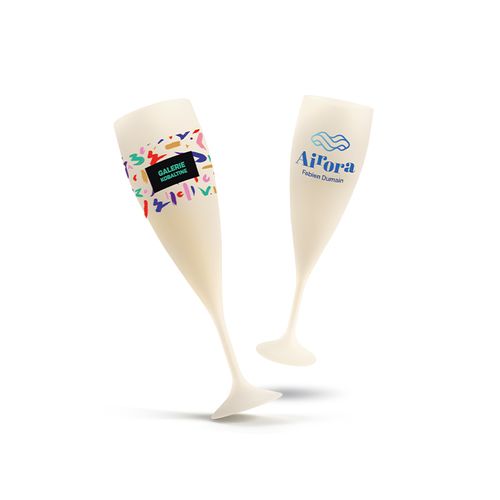 FLUTE A CHAMPAGNE REUTILISABLE EN BIOCOMPOSITE 14 cl RAS BORD - 3