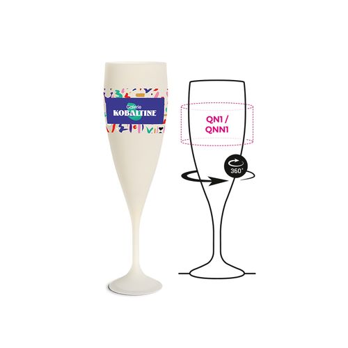 FLUTE A CHAMPAGNE REUTILISABLE EN BIOCOMPOSITE 14 cl RAS BORD - 4