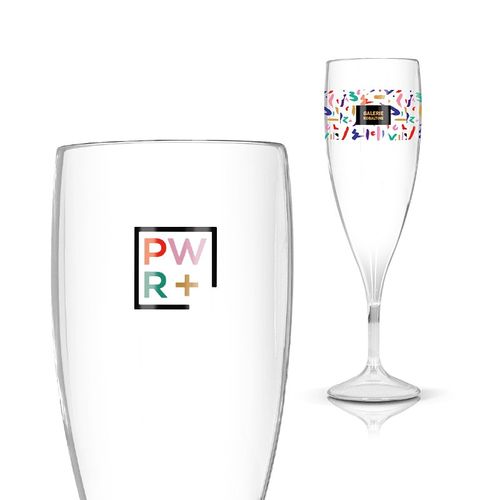 FLUTE A CHAMPAGNE EN PLASTIQUE REUTILISABLE TRITAN® 14 cl RAS BORD