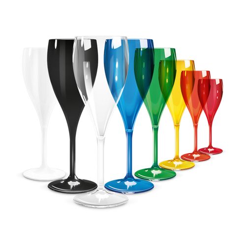 FLUTE A CHAMPAGNE EN PLASTIQUE REUTILISABLE TRITAN® 16 cl RAS BORD