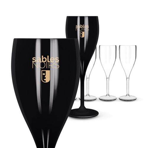 FLUTE A CHAMPAGNE EN PLASTIQUE REUTILISABLE TRITAN® 16 cl RAS BORD