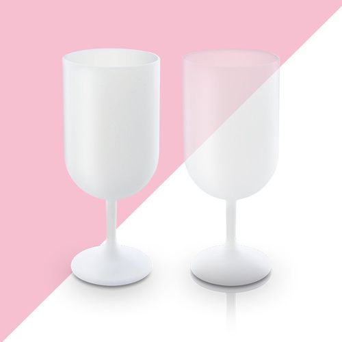 VERRE A PIED EN PLASTIQUE REUTILISABLE (PP) 18 cl RAS BORD