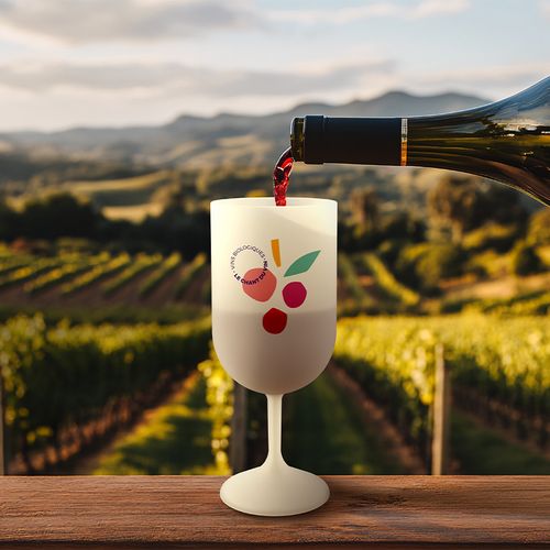 VERRE A PIED REUTILISABLE EN BIO-COMPOSITE 18 cl RAS BORD - 6