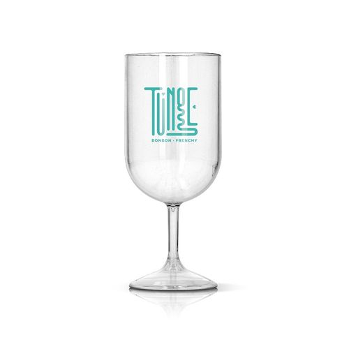 VERRE A PIED EN PLASTIQUE REUTILISABLE TRITAN 18 cl RAS BORD - 3
