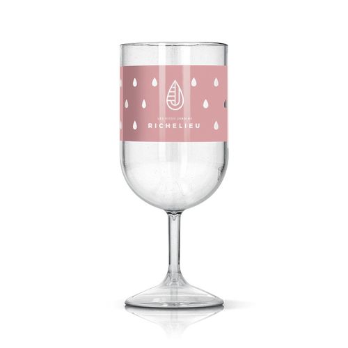 VERRE A PIED EN PLASTIQUE REUTILISABLE TRITAN 18 cl RAS BORD - 4