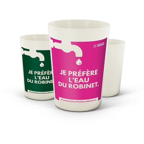 GOBELET REUTILISABLE EN BIOCOMPOSITE 22 cl RAS BORD - 1
