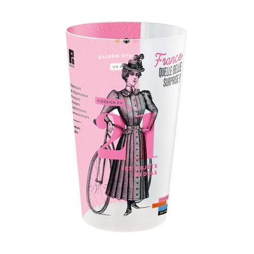GOBELET PLASTIQUE REUTILISABLE 30 cl RAS BORD (IML) - 3
