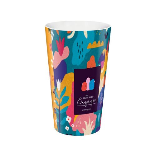 GOBELET PLASTIQUE REUTILISABLE 30 cl RAS BORD (IML) - 4