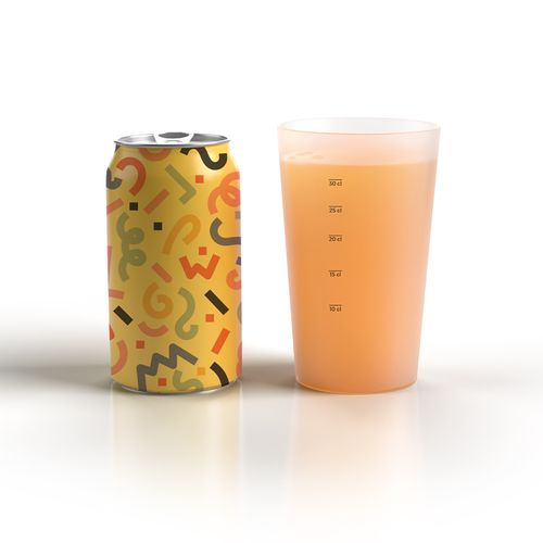 GOBELET PLASTIQUE REUTILISABLE 39 cl RAS BORD - 5