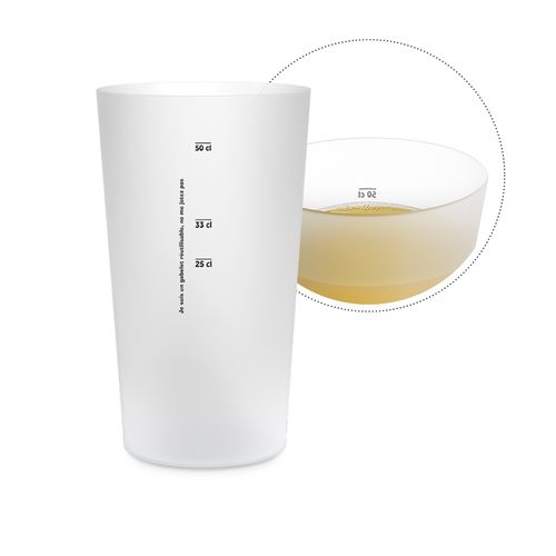 GOBELET PLASTIQUE REUTILISABLE 60 cl RAS BORD