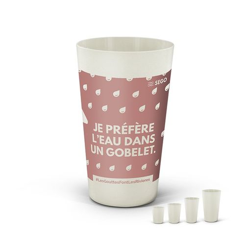 GOBELET REUTILISABLE EN BIOCOMPOSITE 60 cl RAS BORD - 1