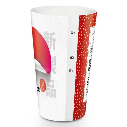 GOBELET PLASTIQUE REUTILISABLE 60 cl  RAS BORD (IML) - 5