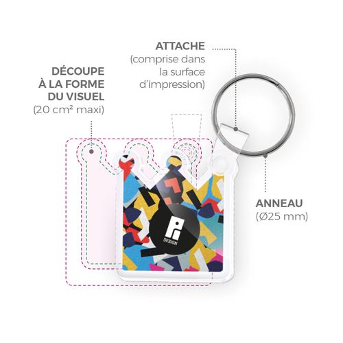 KEY RING CREATION PMMA EP 3mm MAXI 20 cm2 KEY RING CREATION PMMA EP 3mm MAXI 20 cm2