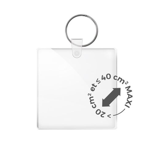 PORTE CLE SUR-MESURE PMMA EP.3 mm MAXI 40 cm2 - 2