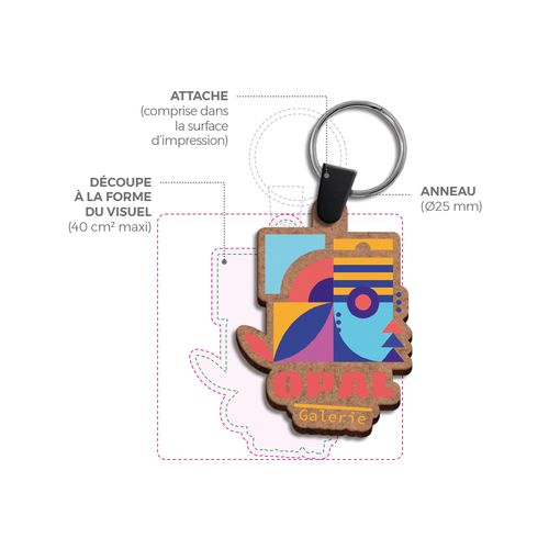 PORTE CLE SUR-MESURE MDF EP.3 mm MAXI 40 cm2 - 4