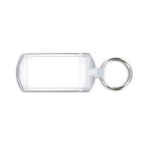 PORTE CLES TRANSPARENT PORTE-ETIQUETTE (anneau 25 mm)