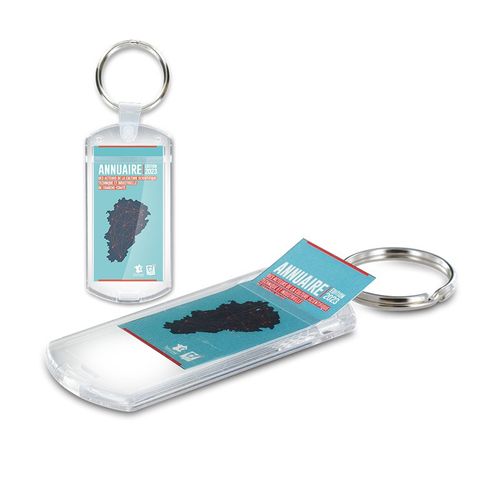 PORTE CLES TRANSPARENT PORTE-ETIQUETTE (anneau 25 mm) - 3