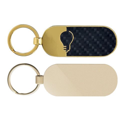 PORTE CLE METAL ET FIBRE DE CARBONE