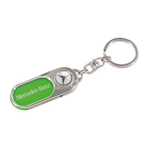PORTE-CLES METAL + INSERT PLASTIQUE