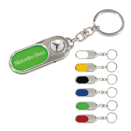 PORTE-CLES METAL + INSERT PLASTIQUE