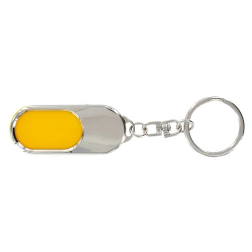 PORTE-CLES METAL + INSERT PLASTIQUE