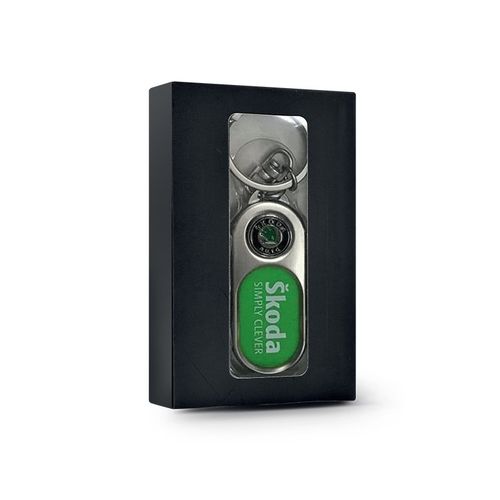 PORTE-CLES METAL + INSERT PLASTIQUE EN BOITE INDIVIDUELLE - 4