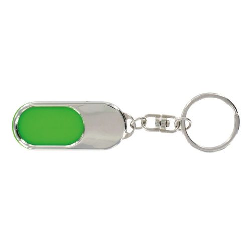 PORTE-CLES METAL + INSERT PLASTIQUE EN BOITE INDIVIDUELLE