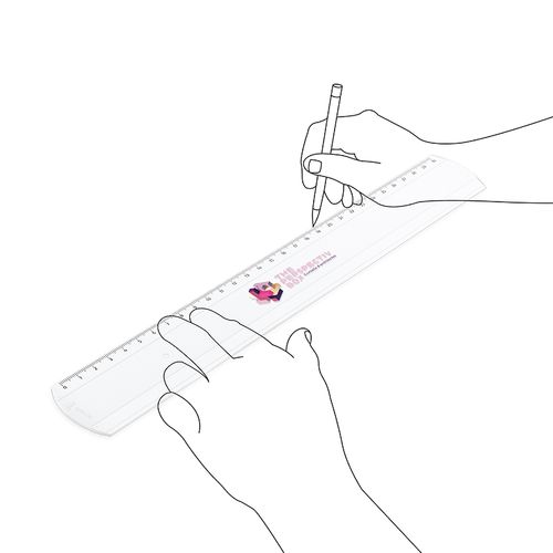 REGLE PLASTIQUE (PMMA) TRANSPARENTE 30 cm EP. 3 mm
